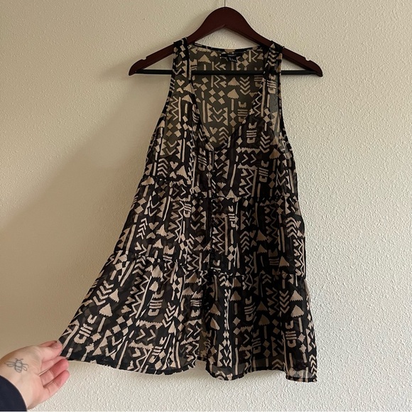 Forever 21 Sleeveless Chiffon Summer Blouse Top Size Small - Picture 1 of 5